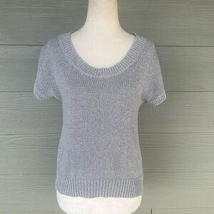 Banana Republic Metallic Short Sleeve Sweater